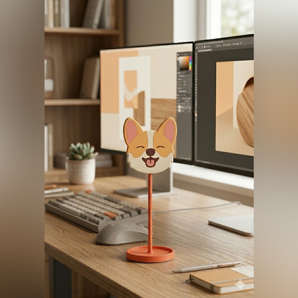 Corgi Design Headphone Stand with Accessory Holder NIB - Picture 4 of 4